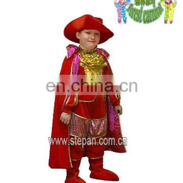 TZ87191 King Costume With Cloak For Kids Boots the Cat Hero Warrior