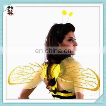 Antennae Yellow Fancy Costume Hen Party Bee Wings with Head Piece HPC-0827