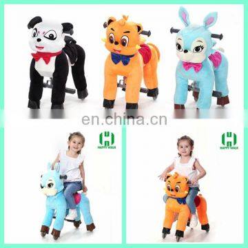 HI EN71&ASTM&CE happy mechanical kid riding plush horse toy