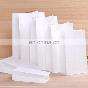 Wholesale customized size white food grade flat bottom stand up pouch for food packaging