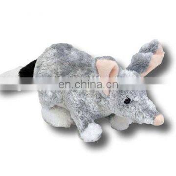 Dog favourite soft bite toys plush grey big mouse