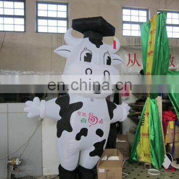 new style popular cute inflatable cow costume for advertising