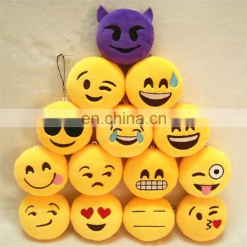 ICTI promotional Mini emoji animal stuffed plush soft toys small keychain for bulk supplier