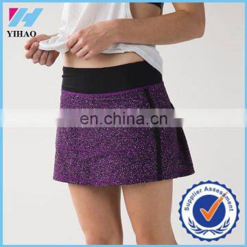 Yihao Custom Women Tennis Skirt Quick Dry Sports Tennis Dress Gym Golf Wear Wholesale