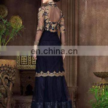 Party wear embroidered suit with traditional jacket for women