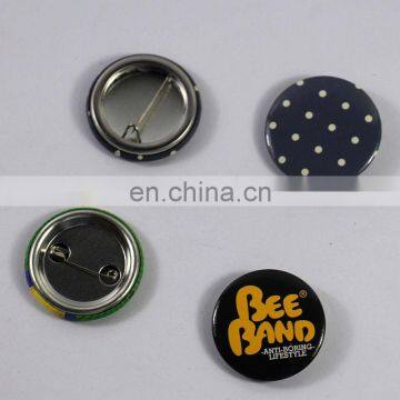 Hot selling promotion gift tin button badge with safety pin