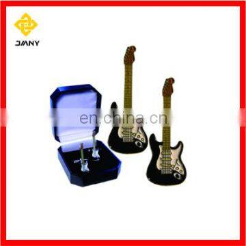 New Novelty Guitar Shape Soft Enamel Cufflinks