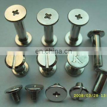 Iron high quality book screw and book binding screw