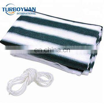 new HDPE balcony shade net,green and white striped plastic balcony windscreen fence