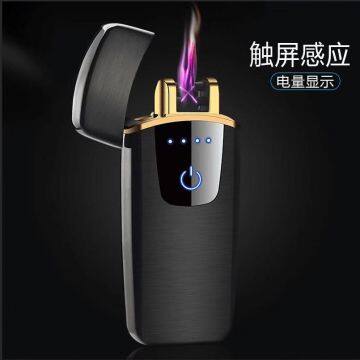 Electronic Usb Ligter Touch Electric Arc Lighter All-metal Zinc Alloy