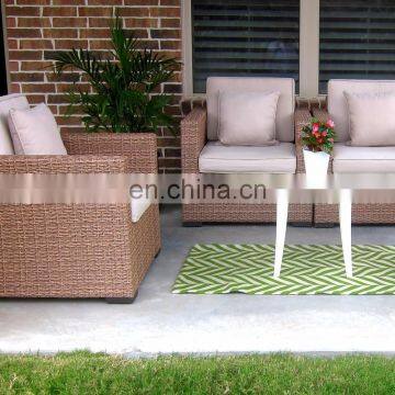100% Recycled Plastic Modern Patio Rugs Environmental-friendly Sturdy UV Stable Easy to Clean photo-4