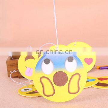 Stiff Polyester Felt Sheet Air Freshener With Smile Face