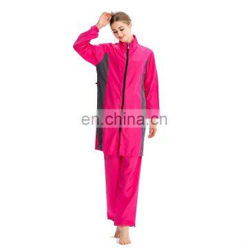 Islamic Swimwear Women Swim Wear Summer Female 3pcs Zipper Clothing Sets With Hoodie Islamic Clothing Bathsuit 5Colors & 5Size photo-2