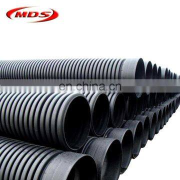 10 inch corrugated drain hdpe pipe black