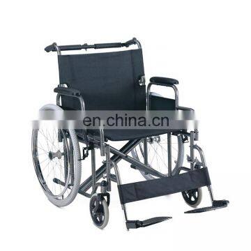 Elderly steel manual folding bariatric wheelchair for disabled