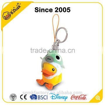 B.Duck Brand Animal Shape Pvc Floating Titanium Key Ring photo-2