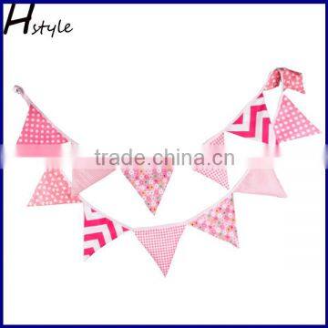 Fabric Flag Bunting Wedding Vintage Handmade Polka Dot Chic Garden PL012