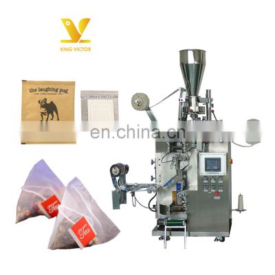 KV ultrasonic sealing tea bag packing machine for packaging tea blend in nylon/corn fiber