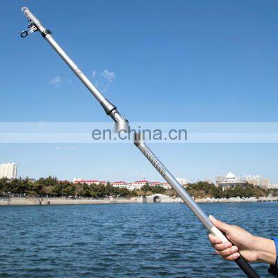 New Design Handmade 3.6-4.5m Fishing Telescopic Rod Carbon Fiber Long Distance Throwing Fishing Rod Reservoir Solid Fishing Rod