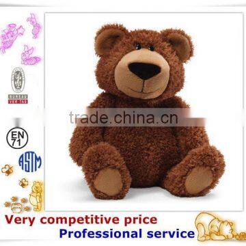 Custom production animal plush toy big eyes bear