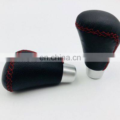 Car Racing Black Genuine Leather Universal Gear Knob