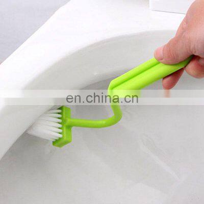 Family Sanitary S-type Toilet Cleaning Brush Curved Bent Handle Scrubber Home Bath Cleaner Tools