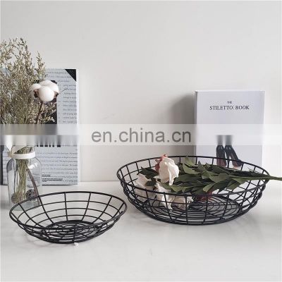 Home Office Desk Table Shelf Metal Wire Mesh Serving Bins Storage Holders Basket For Home