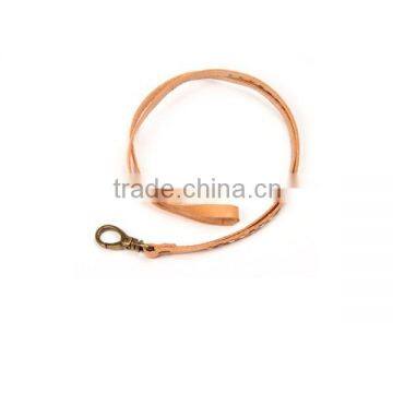 New Arrival Brown Key Holders Leather Strap Hang Around Neck Cheap Custom Leather Mobile Phone Key Chain photo-3