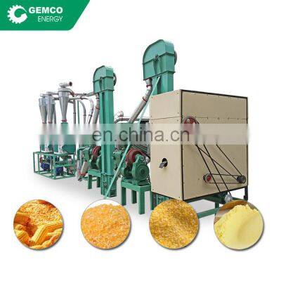 10TPD Small Scale Maize Corn Grits Flour Milling Machine For Bread Maize Flour Grinding Machines for backery flour Complete Line