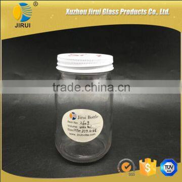 15oz clear round glass mason jar wholesale
