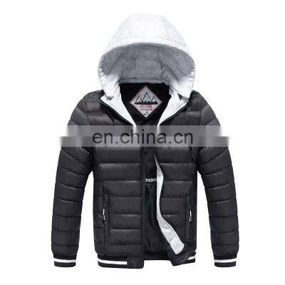 Plus size fashion trend men's long sleeve down warm hooded smart heating jacket S-XXXXL