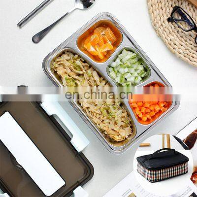 New Arrival Carrying Storage Creative Plastic Metals Food Bento Container Pack Kids Lunch Steel Box photo-4