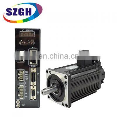 CNC servo motor  until kit 130mm 220V 1kw 4Nm 2500Rpm Ac Servo Motor and Drive Kit with 5M Cable