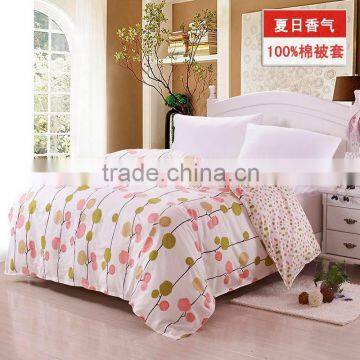 Embossed China supplier reactieve printed romantic woven colourful duvet cover