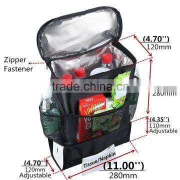Car Back Seat Organizer/Auto Seat /Multi-Pocket Travel Storage Bag/Insulated Car Seat Back Drinks Holder Cooler Quality Choice Most photo-6