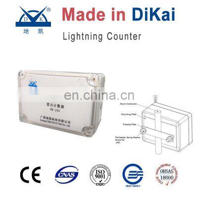 Fast Delivery Dikai Lightning Arrester Counter IP67 Waterproof Lightning Strike Counter for Outdoor photo-2