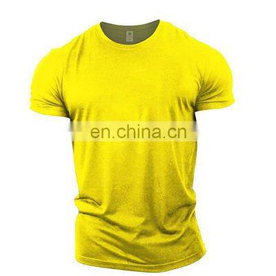 Running Breathable 100% cotton plus size men's t-shirts Custom Print Mens Gym T Shirt