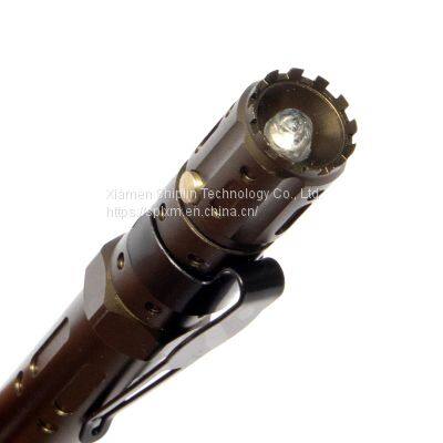Heavy Tactical Custom Logo Military Set Defense Led Flashlight Multifunctional Pen With Light