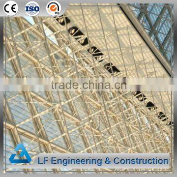 Attractive shape space frame prefabricated steel roof truss design