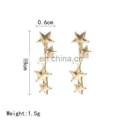 Moon Star Ear Climber Tiny Star Ear Studs Earrings For Women Mothers Day Celestial Birthday Gift Jewelry Earring photo-4