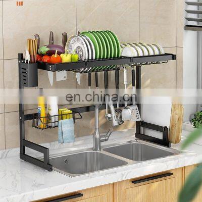 Over The Sink Kitchen Organizer Storage Rack Iron 3 Tier Dish Drying Rack Dish Drainer Rack Plate Storage Shelve