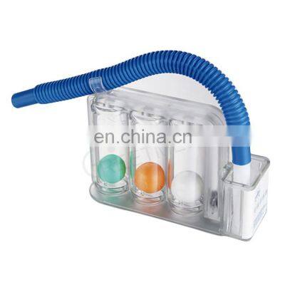 Cheap price breathing exerciser disposable medical mouthpiece portable 3 ball incentive spirometer