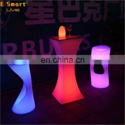 Wireless Morden Outdoor Furniturewholesale High Quality Led Rechargeable Luminous Tables and Chairs Colorful Light up Sofa Chair photo-2