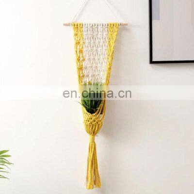 Macrame Plant Wall Hanger, Cotton Rope Pot Hanging Basket