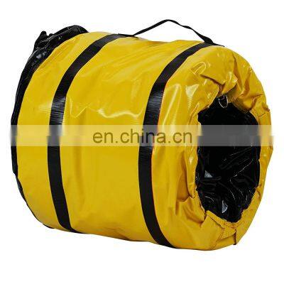 Custom Fire Resistance flexible yellow polyester reinforced PVC vinyl fabric mining Tunnel Ventilation Air Duct