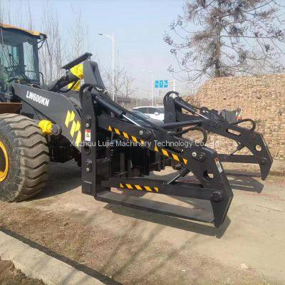 China Wheel Loader Pipe Pole Grapples 6ton Loader Pipe Grapple Oilfield Pipe Clamping Machine photo-4