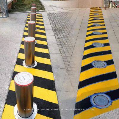UPARK Road Block Safety Telescopic Automatic Barrier Stainless Steel With LED Light Control System Post Bollards photo-4