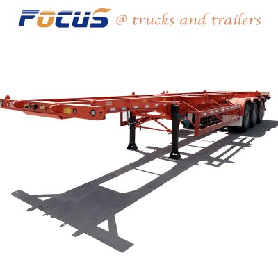 Skeleton container trailer,Tri Axles 20FT/40FT ISO Standard Container Truck Chassis/ Skeletal/Skeleton Truck Semi Trailer