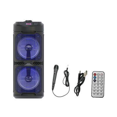 SING-E ZQS6209 Portable Dual 6.5 Inch Subwoofer Deep Bass Colorful RGB Lights Support TWS Party DJ Karaoke Speaker