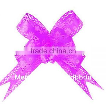 Butterfly Bow Pull Ribbon, Pompom Pull Flower Bow for Gift Box Decorative